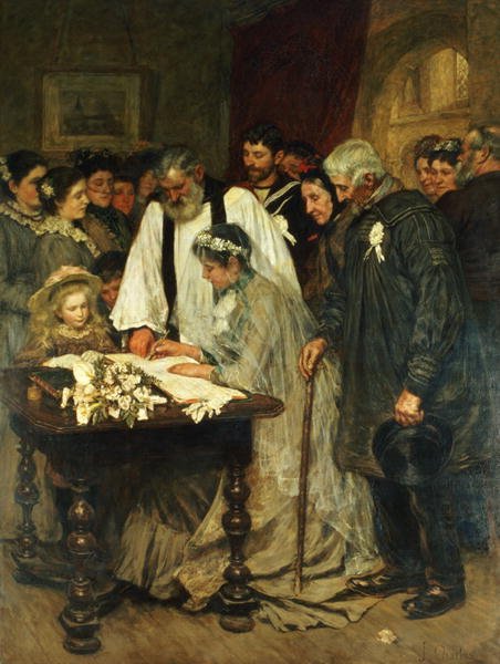 Signing the Marriage Register, 1896