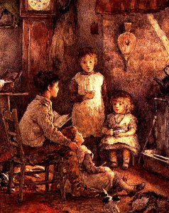 Children round the Fire