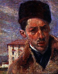 Self portrait, 1908 (detail)