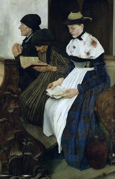 Three Women in Church, 1882