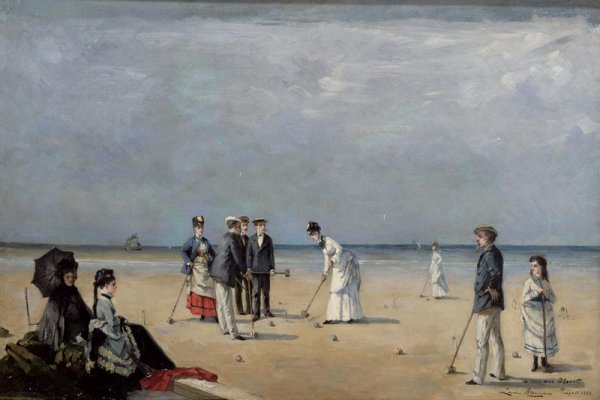 A Game of Croquet, 1872