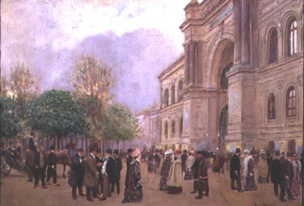 Outside the Palais de l'Industrie