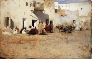 Cafe at Biskra, Algiers, 1887