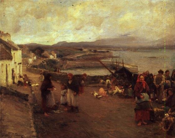 A Connemara Village - The Way To The Harbour, 1898