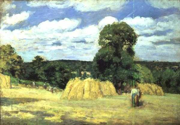 Harvesting at Montfoucault, 1876