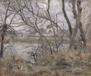 The Banks of the Oise, near Pontoise, Cloudy Weather, 1878