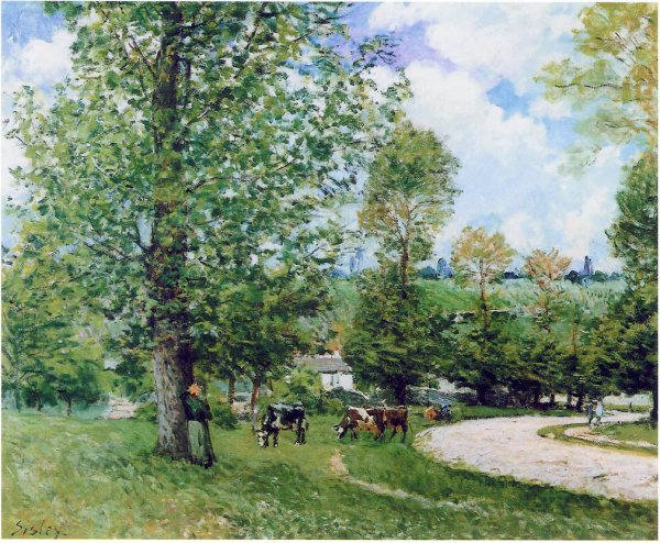 Cows in Pasture, Louveciennes, 1874