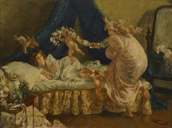 The Arrival of Cupid, from Memories of my Dead Wife, c.1906