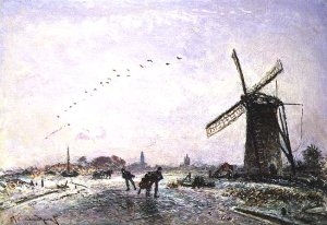 Ice-Skaters in Holland, 1872