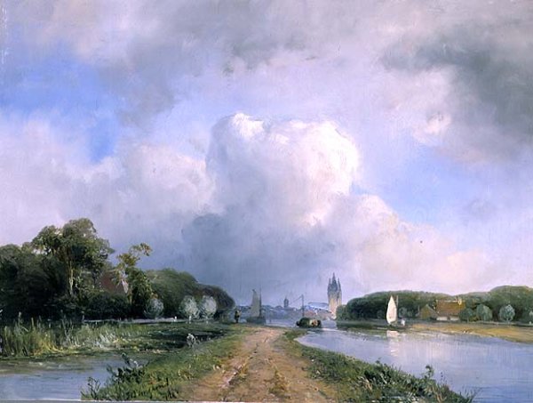 View of the Vliet near Delft, 1844