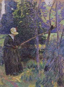 Madame Guillaumin fishing, c.1894