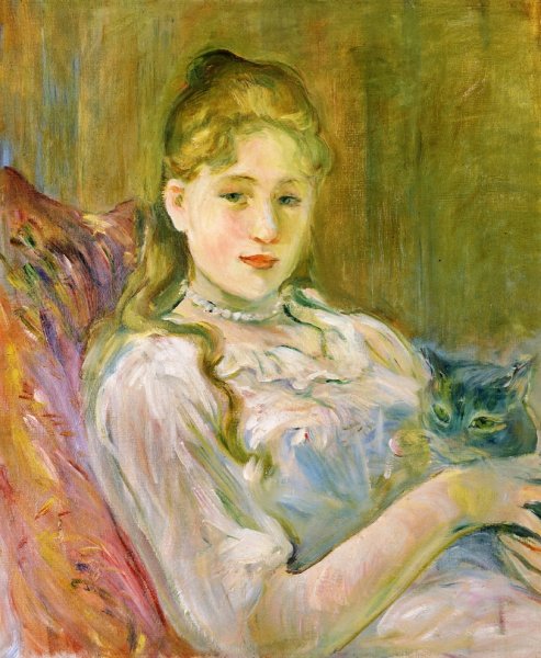 Young Girl with Cat 1892