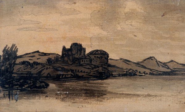 Italian Landscape with Domed Building