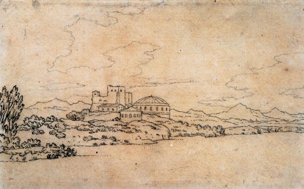 Italian Landscape with Domed Building 2