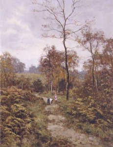 A Woodland Path in Autumn, 1918