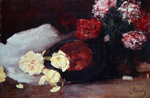 Still Life with Tea Roses, c.1885