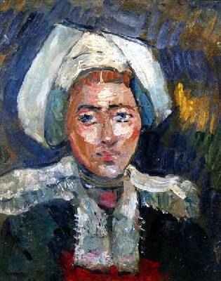 Head of a Breton Woman