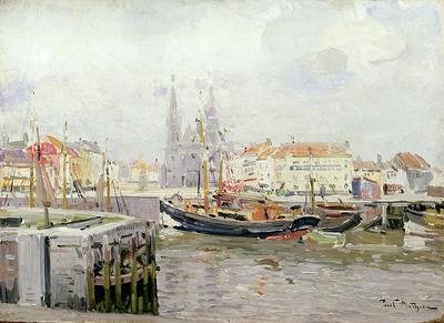 SS Petrus en Pauluskerk and the Vissers Quay in Ostend