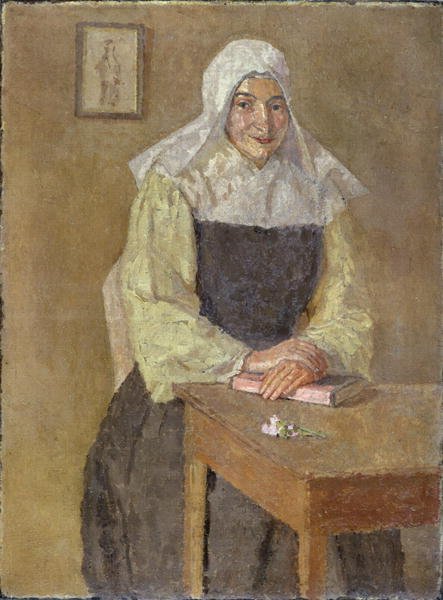 Mere Poussepin Seated at a Table