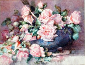 A Bowl of Pink Roses