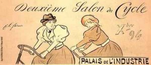 Reproduction of a poster advertising the Salon du Cycle at the Palais de Lindustrie