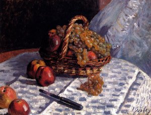 Still Life: Apples And Grapes