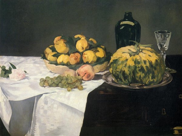 Still Life with Melon and Peaches  1866