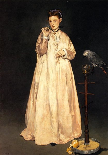 Woman With A Parrot