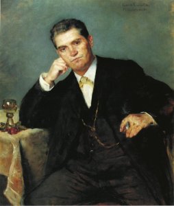 Portrait Of Franz Heinrich Corinth With A Glass Of Wine