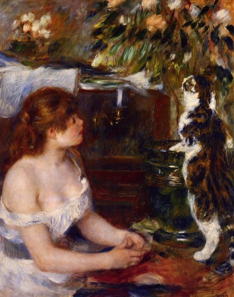 Girl And Cat