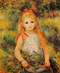 Little Girl With A Spray Of Flowers