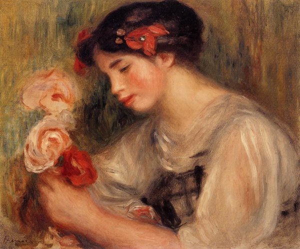 Portrait Of Gabrielle Aka Young Girl With Flowers