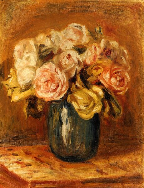 Roses In A Blue Vase2