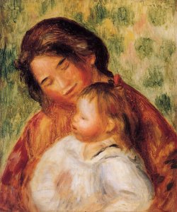 Woman And Child In A Garden (sketch)