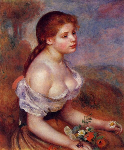 Young Girl With Daisies