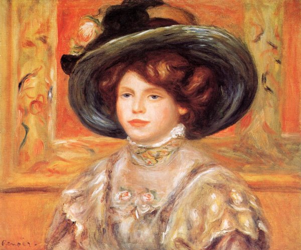 Young Woman In A Blue Hat