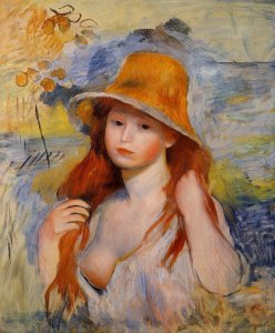 Young Woman In A Straw Hat