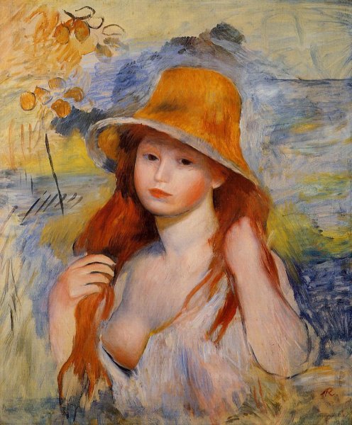 Young Woman In A Straw Hat2