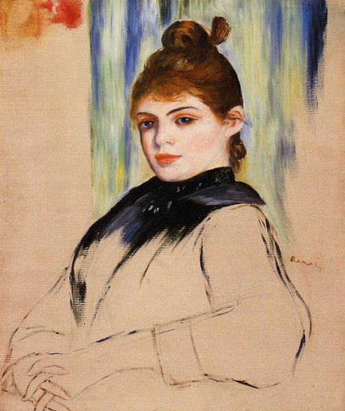 Young Woman With A Bun In Her Hair