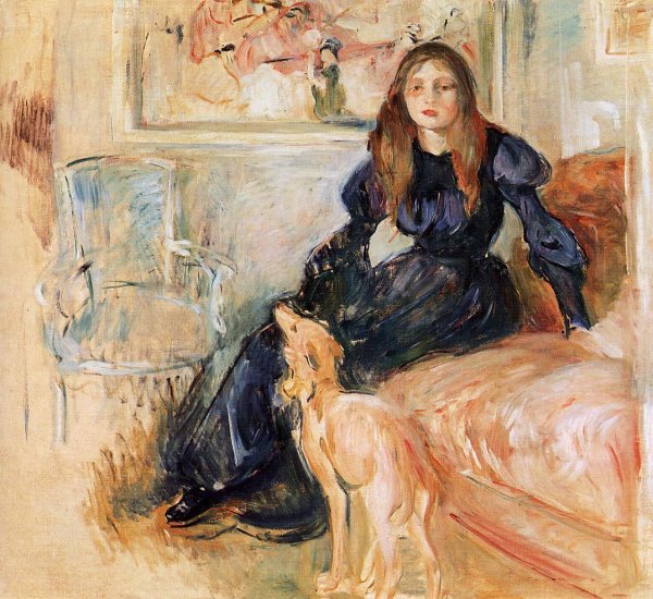 Julie Manet and her Greyhound Laertes 1893