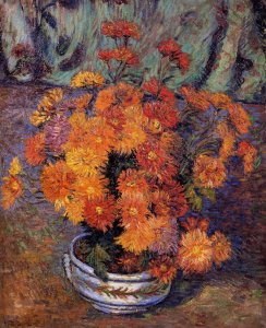 Vase Of Chrysanthemums