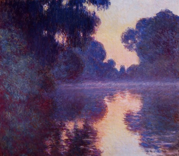 Arm Of The Seine Near Giverny At Sunrise