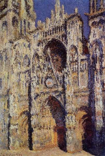 Rouen Cathedral The Portal And The Tour D Albane Full Sunlight