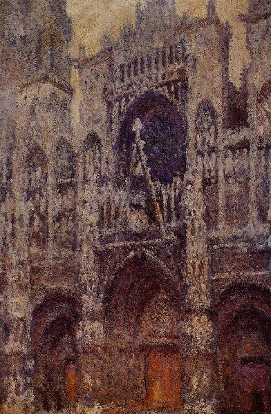 Rouen Cathedral The Portal Grey Weather