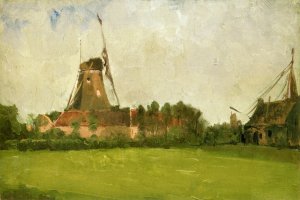 Windmill In The Dutch Countryside