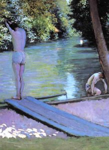 Bather Preparing To Dive  Banks Of The Yerres