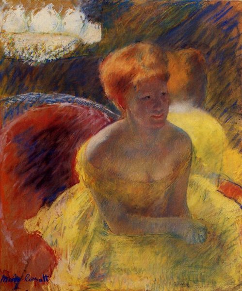 At The Theater Aka Lydia Cassatt Leaning On Her Arms Seated In A Loge