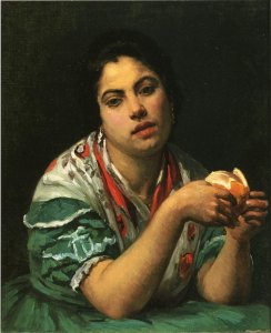 Peasant Woman Peeling An Orange