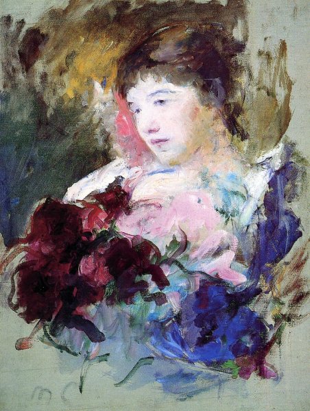 Young Girl Holding A Loose Bouquet