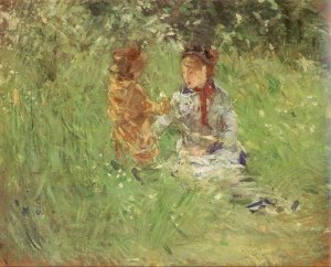 Woman and Child in the Garden at Bougival 1882